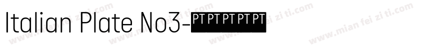 Italian Plate No3字体转换
